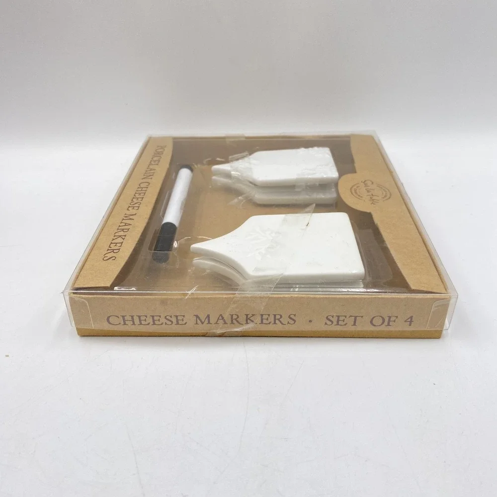 Sur La Table Porcelain Cheese Markers Set Of‎ 4 With Pen